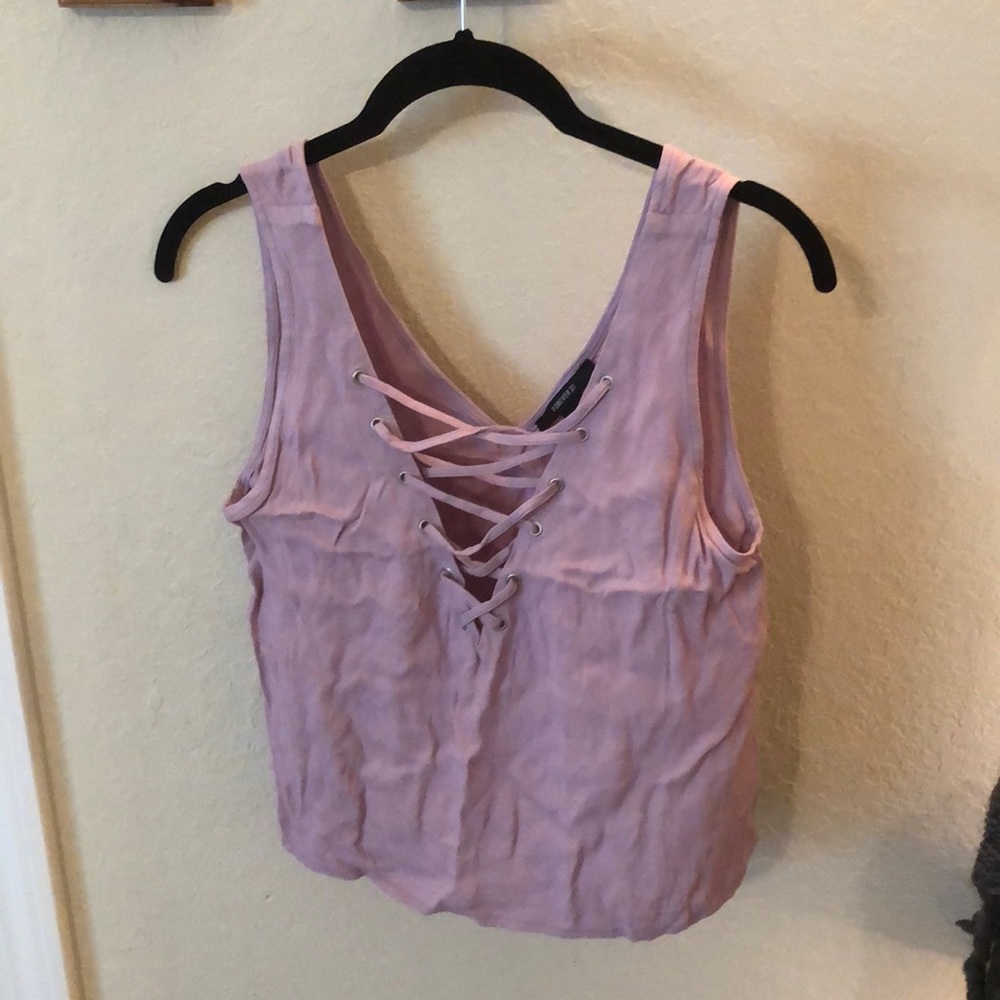 Lavender Forever 21 Crop Top